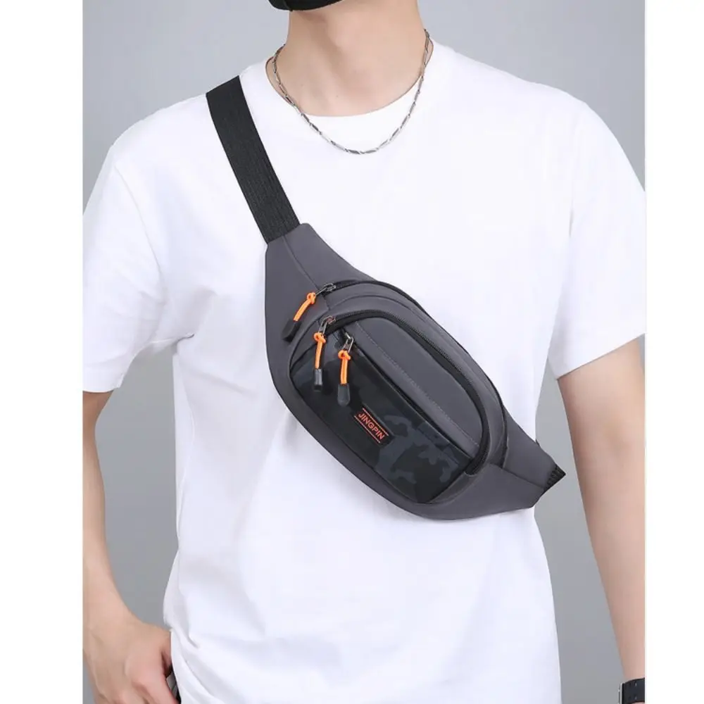 Unisex Multifunctional Waist Bag Men Chest Bag Fashion Large Capacity Canvas Sports Chest Bag