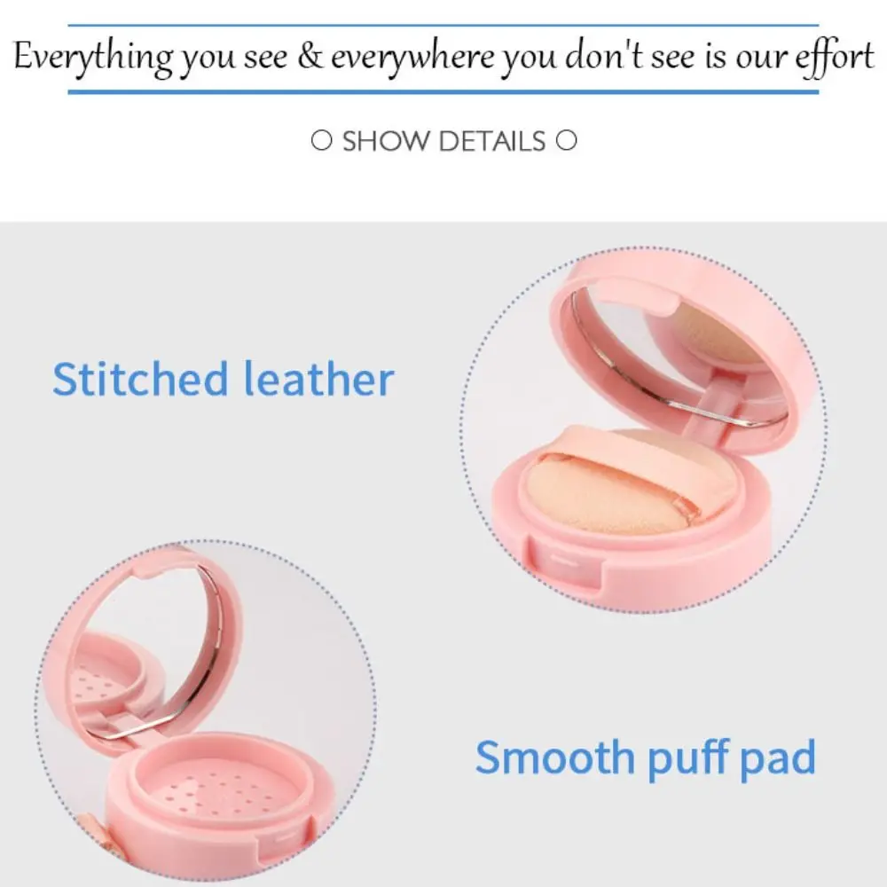 新しい 3 グラム/5 グラムパウダーボックスプラスチックふるいミラー化粧容器空のルースパウダー容器旅行