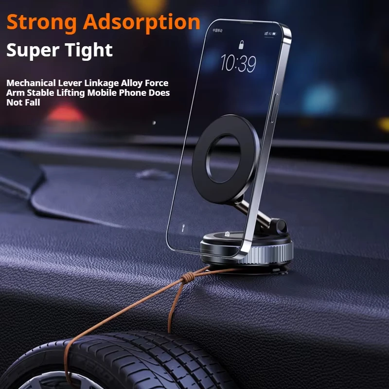 Car Mount Electric Vacuum Magnetic Holder Foldable Strong Suction Stand For Navigation Car For iphone 13 14 15 16 Live Streaming