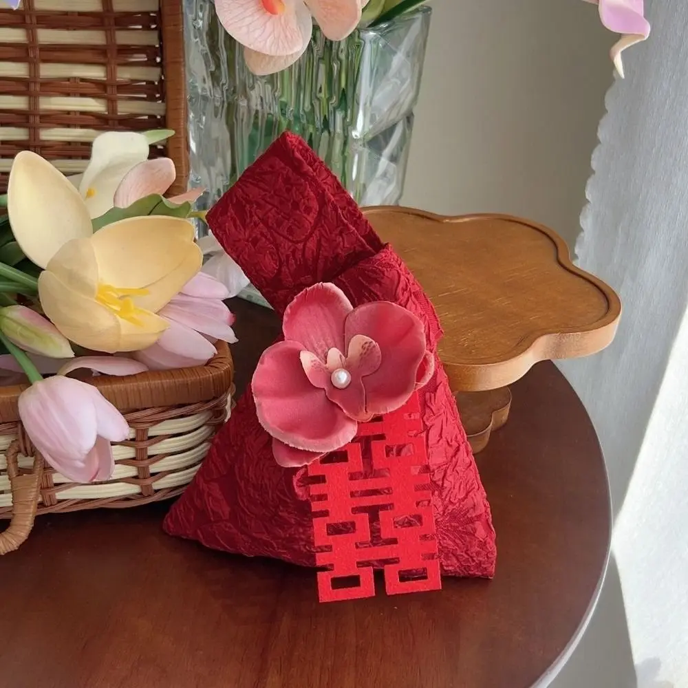 زهرة قلادة شرابة عقدة حقيبة المعصم الطباعة السنة الصينية الجديدة الزفاف كيس الحلوى حقيبة مستحضرات التجميل مزاجه العنصر الصغير الحقيبة #2