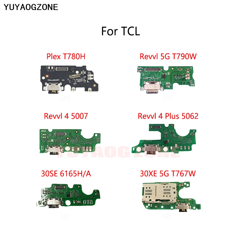 USB Charge Dock Socket Connector Flex Cable For TCL Plex T780H Revvl 5G T790W 4 Plus 5062 5007Z 30SE 6165H 30XE Charging Board