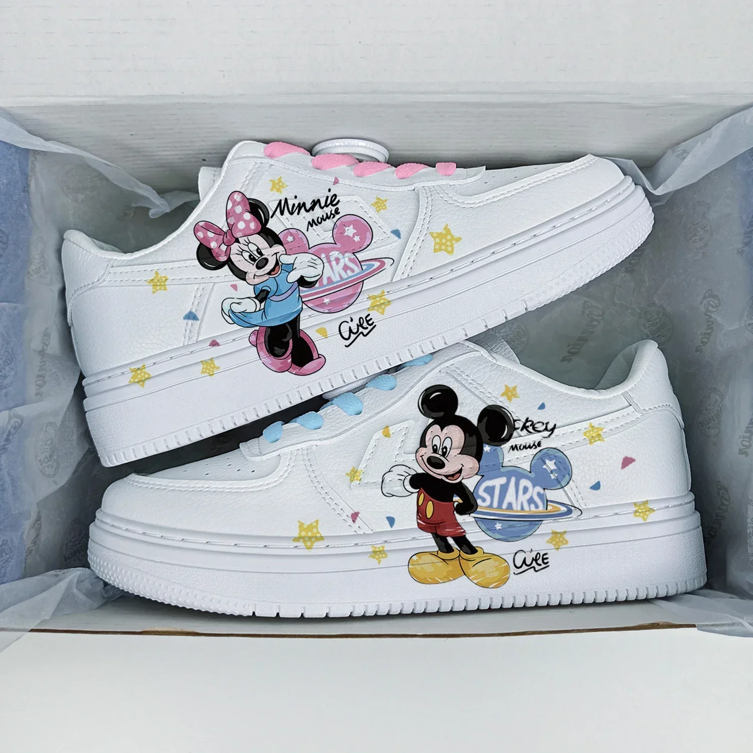 Disney girls cartoon Mickey Mouse Minnie Mouse Mouse princess cute Casual shoes non-slip soft bottom sports shoes for girl gift