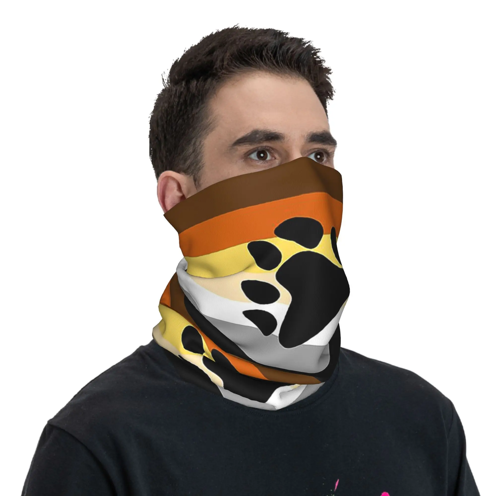 Lgbt مثلي الجنس الدب فخر العلم باندانا غطاء الرقبة المطبوعة التفاف وشاح متعدد الاستخدام الدراجات وشاح الدراجات للرجال النساء الكبار الشتاء #5