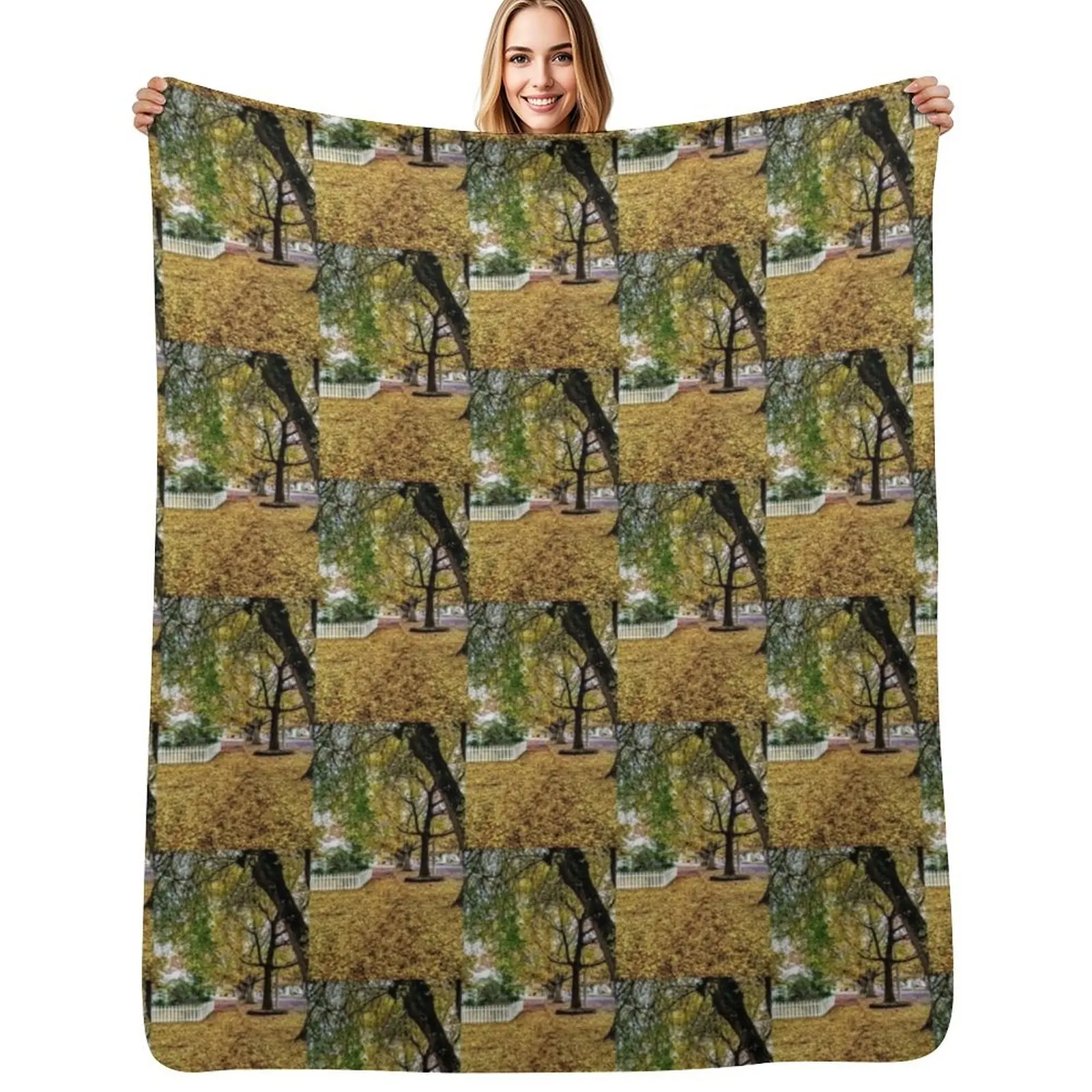 Fall in Longview Throw Blanket Plush Fuzzy Cozy Blanket for Couch Sofa