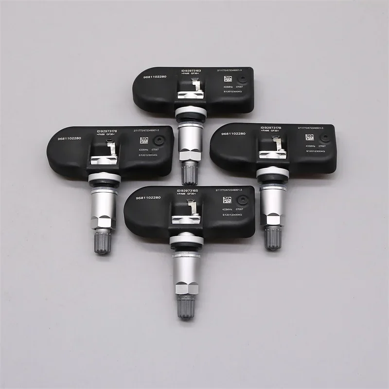 4PCS 9681102280 433 MHZ Tire Pressure Sensors For Peugeot 207 208 307 407 408 1007 2008 3008 For Citroen C4 C5 C6 C8