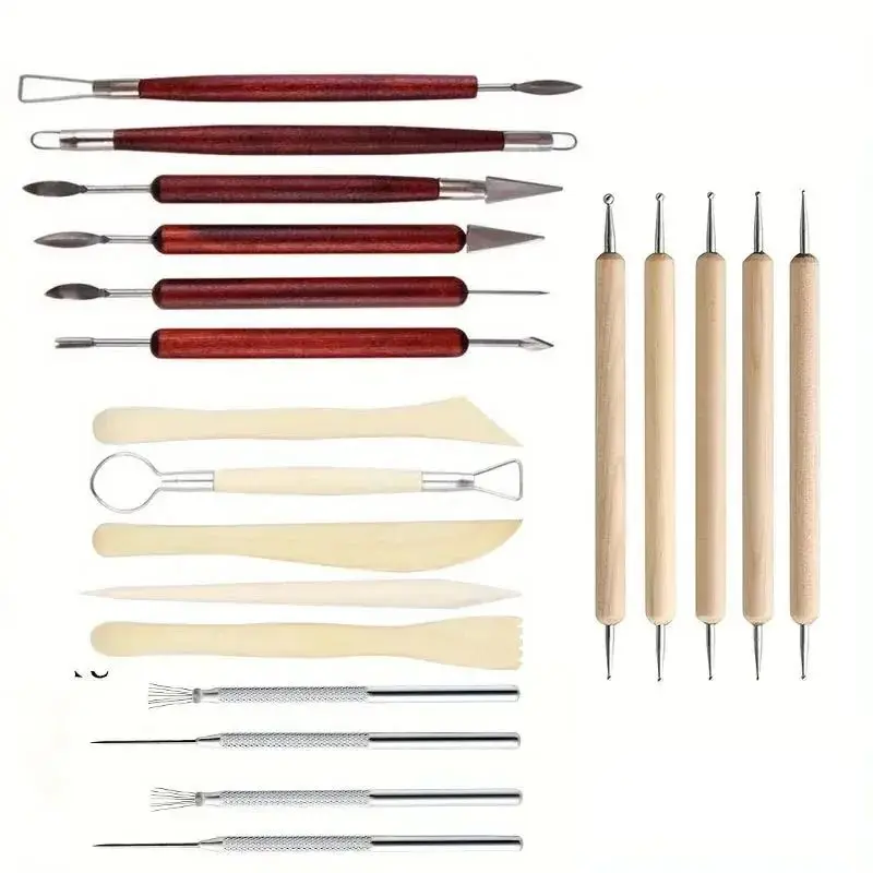 Art Ceramic Tools Double-end Sculpting Tools for Polymer Clay Pottery Carving Handcraft Modeling Clay Tools Texturing Accessorie