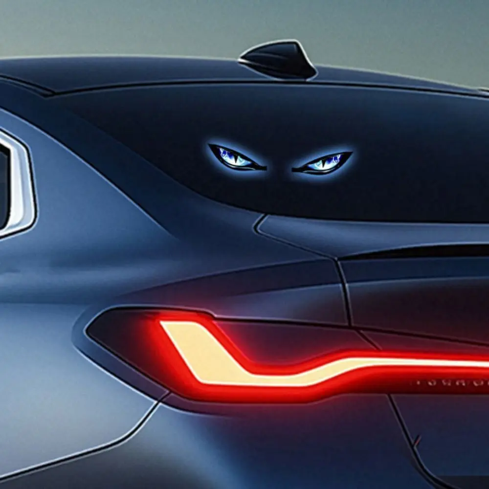 Creative Car Demon Eye Light Suction Cup Installation Cool Solar Warning Light Dynamic Safety LED Atmosphere Light