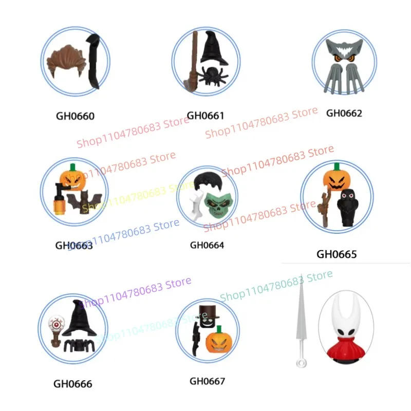 

MOC Building Blocks Pumpkin Demon Mini Action Figure Assembly Model Display Anime Movie Character Toy Gift Collectible