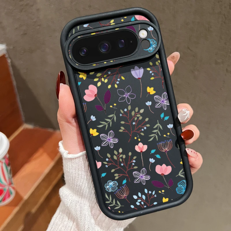 Blumen-Druck-Hülle für Google Pixel 10, 8, 7 Pro 10, 9 Pro XL 9A, 8A, 7A, stoßfeste, weiche TPU-Silikon-Telefonabdeckung für Pixel 8 Pro – Detail 7