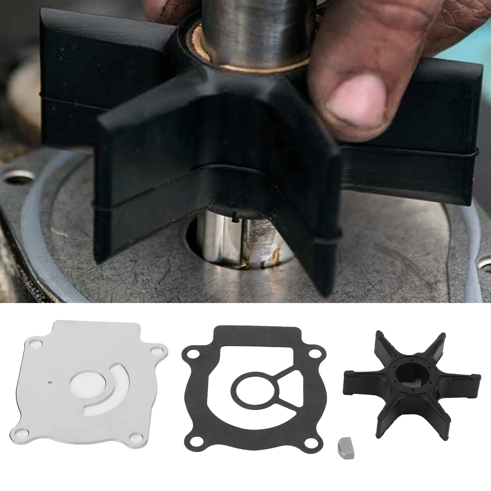 Water Pump Impeller Repair Kit Corrosion Resistance Fit for Suzuki DT/DF 20/25/30/40/50 HP 17400‑96403 Outboard Engine