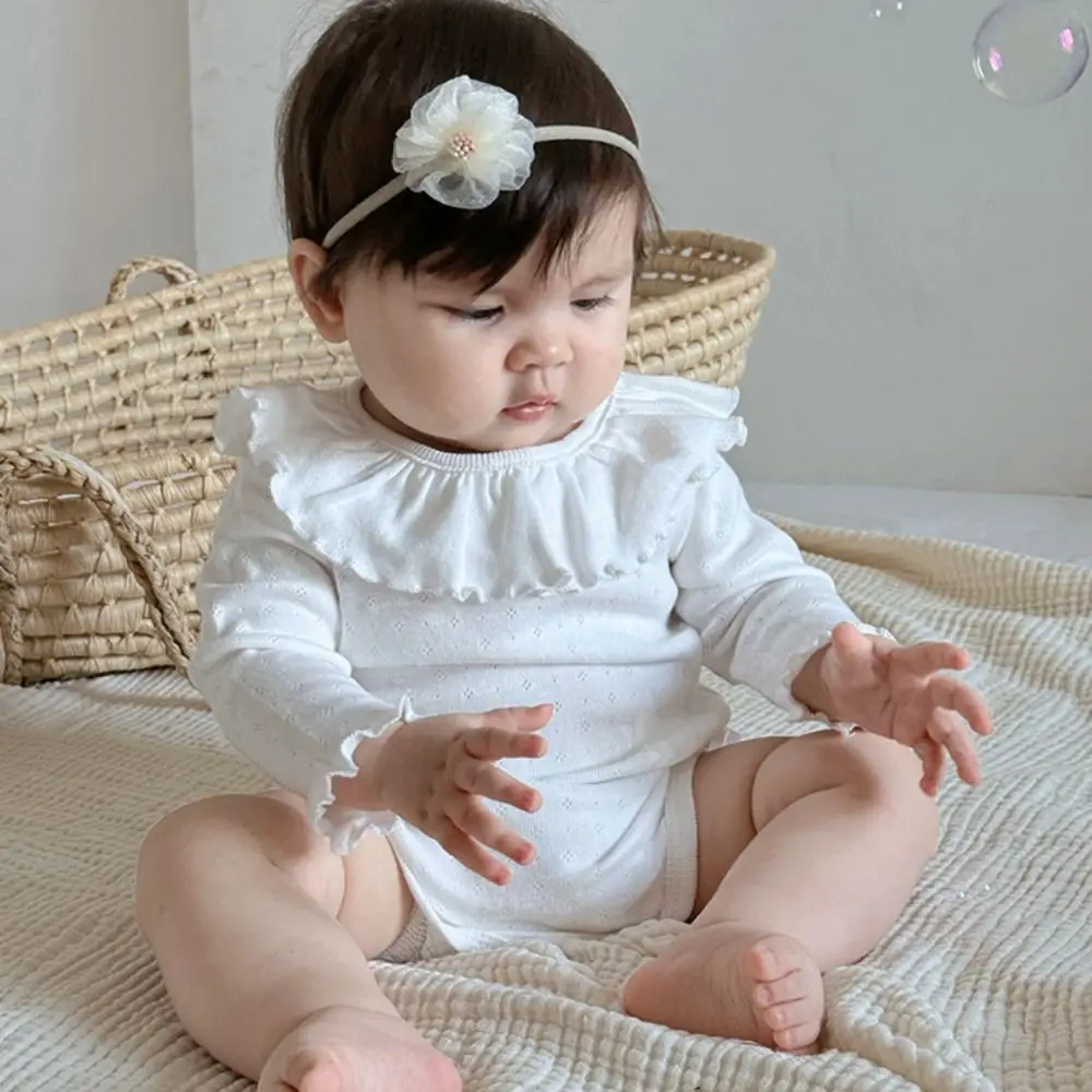Pure Cotton Summer Girl Bodysuit Boneless Design Skin-Friendly Suspender Bodysuit Breathable Simple Comfortable Romper
