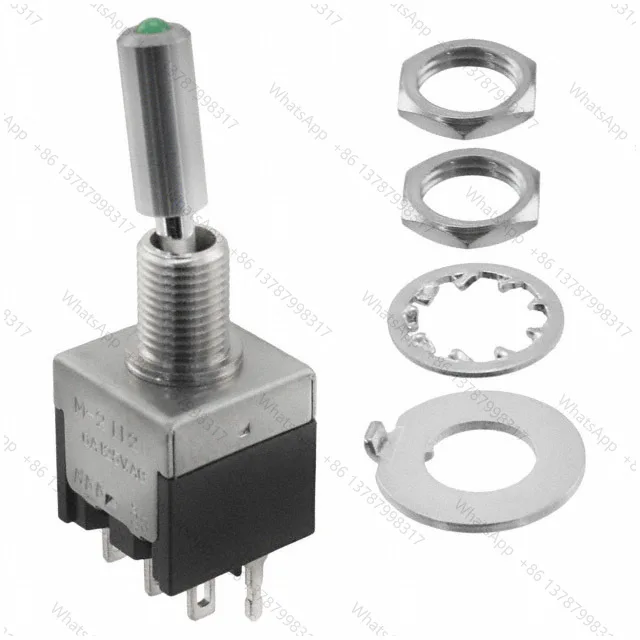 Switches M-2112 illuminated Miniature LED Toggle Switch M2112LFW01