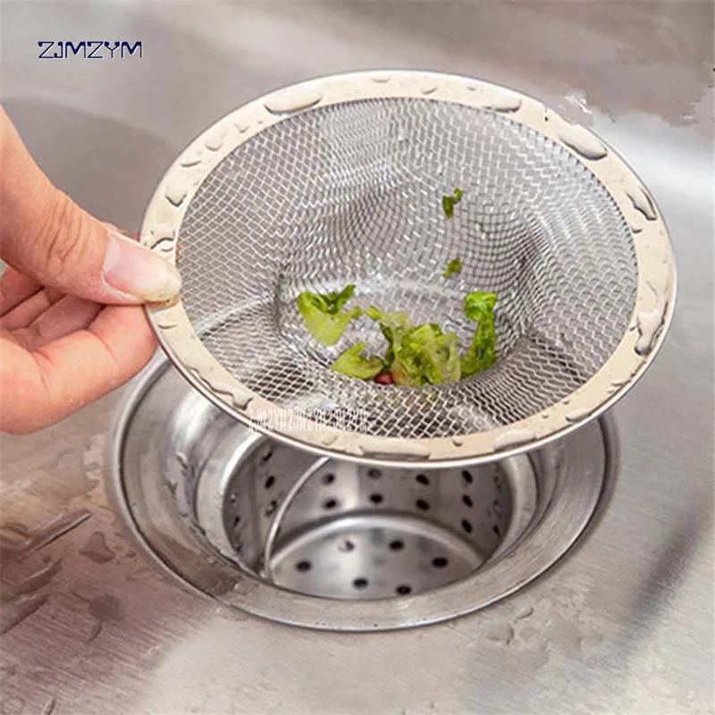 1PCS Household Stainless Steel Sink Filter Pool Bathtub Bathroom Sewer Floor Drain Kitchen Anti-clog Slag Strainer Accessories