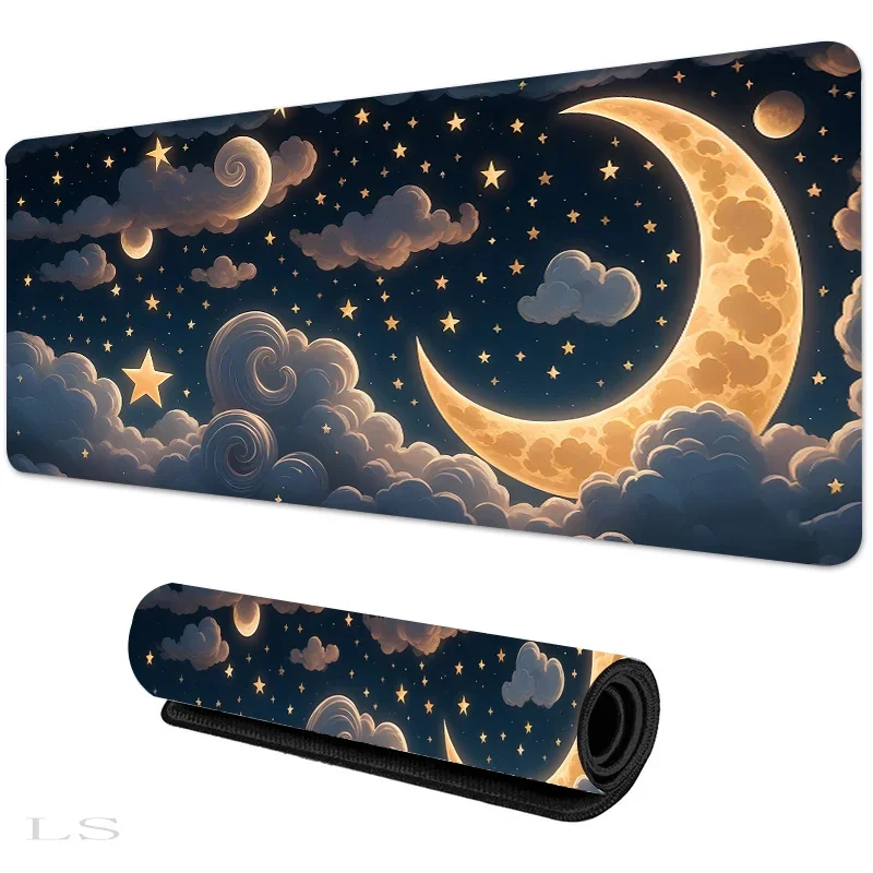 

Starry Sky Planet Mouse Pad Colourful Stylish Design Large Non-Slip Computer Office Table Mats Keyboard Long Carpet Galaxy Rug