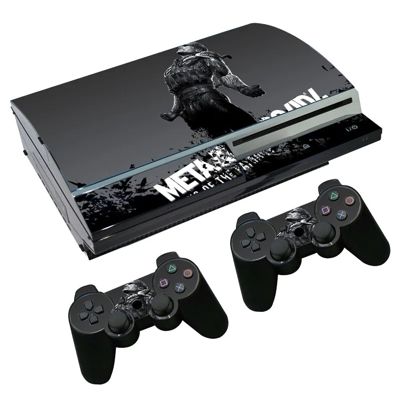 Metal Gear-pegatina de piel sólida, cubierta de calcomanía para consola PS3 Fat y controladores para PS3, pegatina de pieles gordas de vinilo
