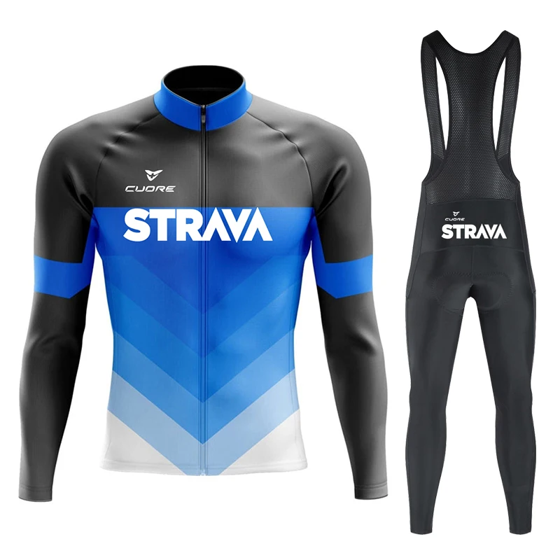 

CUDRE STRAVA Men's Cycling Shirt Long Sleeve Cycling Jersey Man Bib Mtb Clothing Man Bicycles Mountain Bikes Road Bike Bicycle