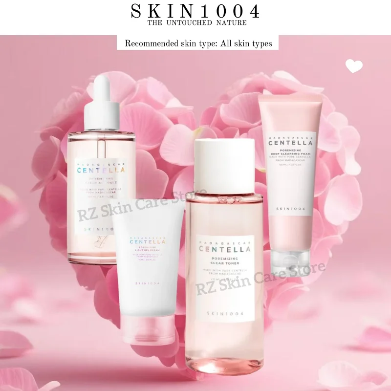 

SKIN1004 Centella Skincare Korean 4pc/Set Madagascar Moisturize Toner Serum Whitening Cream Face Wash Cleansing Oil Essence