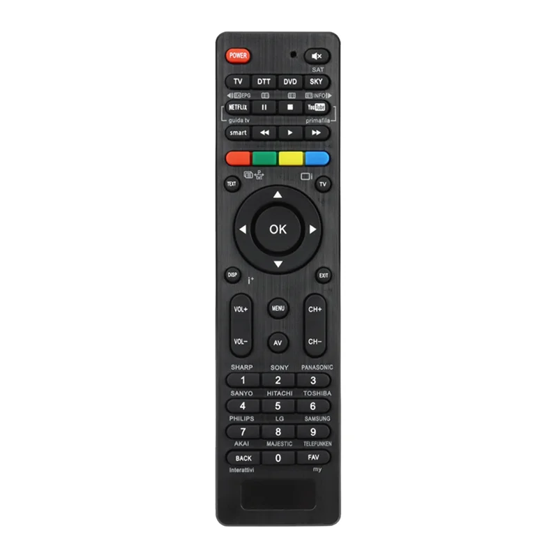 Mando a distancia universal 4 en 1 para TV DTT DVD SKY Busca con una sola tecla Correspondencia automática