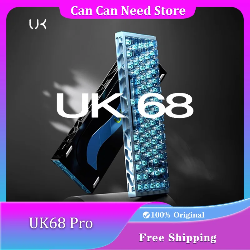 

KBD UK68 Pro Механическая клавиатура с магнитным переключателем, проводная, 8000 Гц, RT0,01 мм, ARGB, игровая клавиатура, аксессуары для ПК
