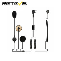 Motorcycle Helmet Headset 2Pin Finger PTT Dual Speakers Walkie Talkie Earpiece for Baofeng UV-5R for Quansheng UV K5 UV K6 UVK58