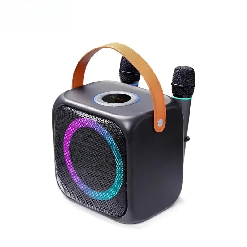

RHM RM-K111 OEM Factory Portable Soundbox With Extra Bass RGB LED Lighting Wireless Stereo Bluetooth Party Karaoke Speaker