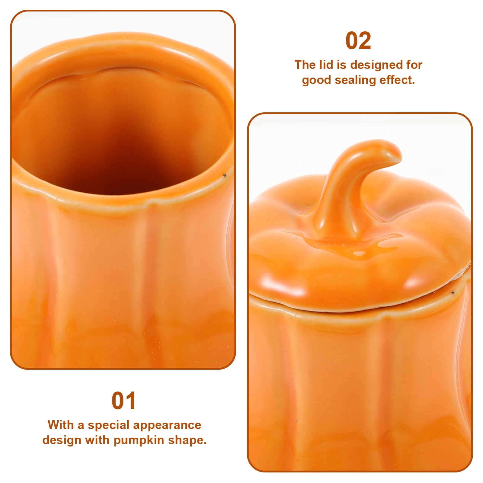 

Decorate Pumpkin Jar Office Ceramics Art Storage Jars Coffee Tea Canisters