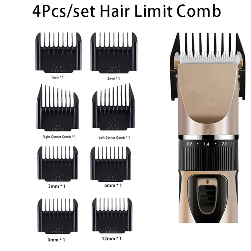 4Pcs/set Cutting Guide Comb Hairdressing Tool Set Limit Comb Hair Trimmer Shaver