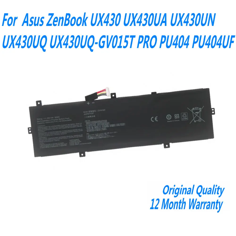 

Новинка 11,55 V 50WH C31N1620 Аккумулятор для ноутбука Asus ZenBook UX330C UX330CA U3000C UX330CA-1C 1A UX330CA-FC009T FC020T FC030T