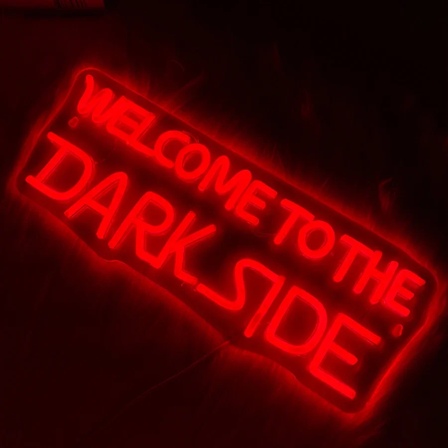 

Used For Bedroom, Game Room, Haunted House, Halloween Decor,Welcome To The Dark Side Neon Sign, Letter Lamp Icon Usb Powered