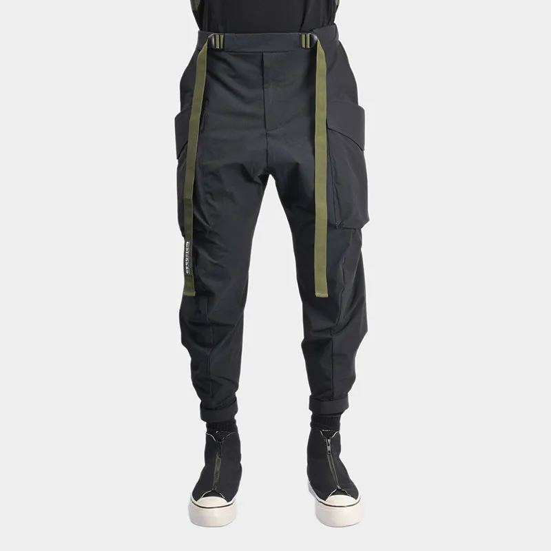 Nosucism 17AW cyberpunk darkwear ninjawear pants techwear streetwear ergonomics aesthetic cropped joggers