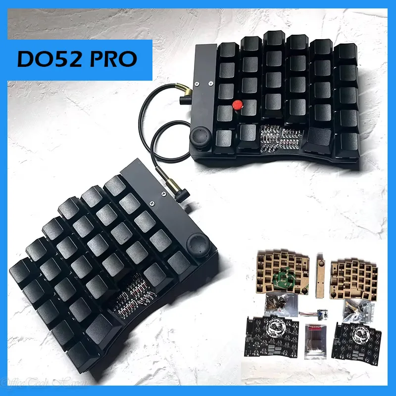 teclado mecanico com little red dot faca voce mesmo design ergonomico ideal para gamers e dispositivos do42 do52 pro do52 pro 5040 knob 01