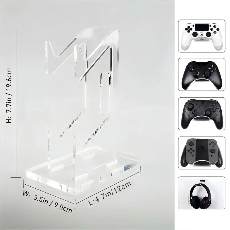 

Подставка для беспроводного игрового контроллера, прозрачный настольный держатель для наушников, универсальная стойка с ручкой для игровых аксессуаров