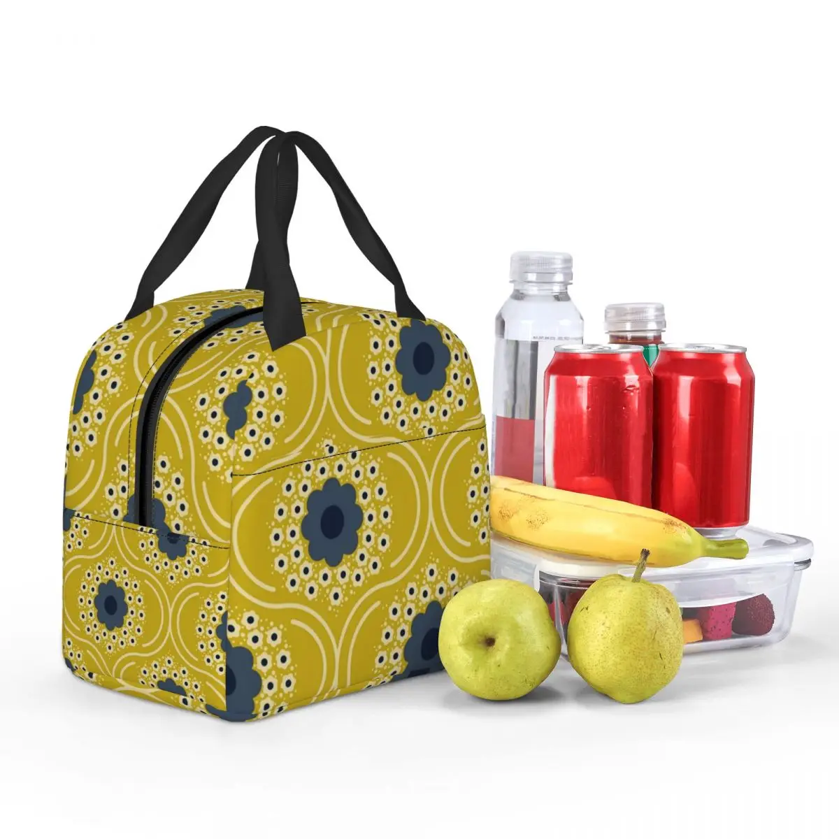 Custom Orla Kiely Bubble Flowers Insulated Lunch Tote Bag for Women Scandinavian Resuable Cooler Thermal Food Lunch Box Children