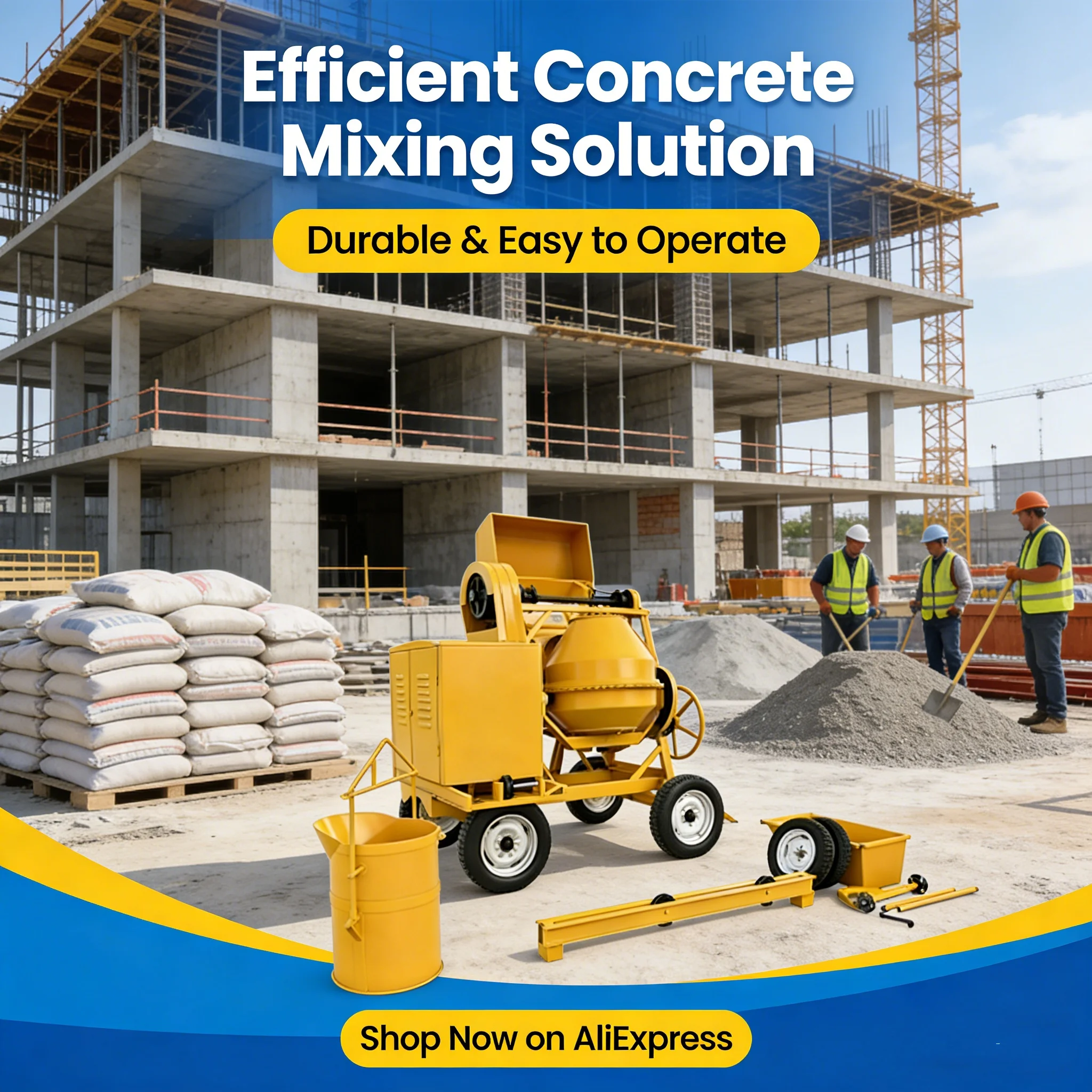 

Бетоносмеситель 500 л / Бетоносмеситель с дизельным двигателем 400 л с насосом