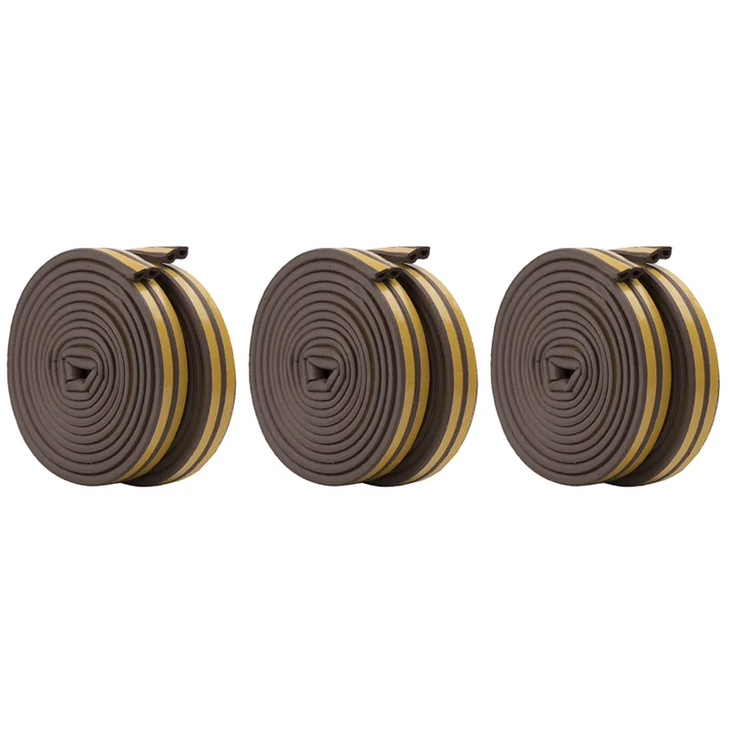 

B49B-6 Roll EVA Seal Weather Strip Foam Tape D Type 10M Doors Windows Draught Excluder Anti-Collision Seal Strips