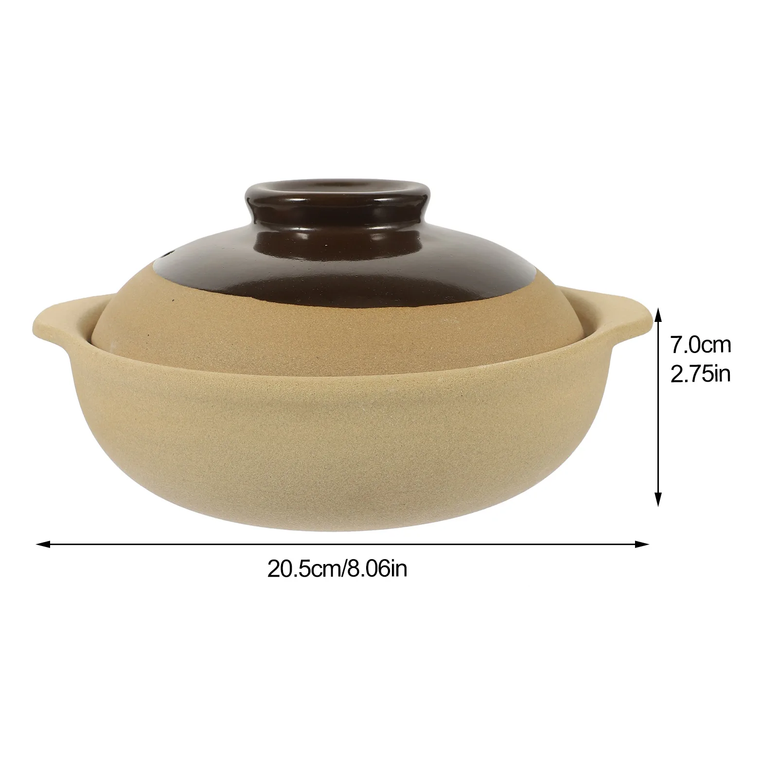 

1Pcs Eco Friendly Ceramic Casserole Stew Pot Heatproof Soup Pot for Healthy Stewing Household Casserole Soup Container