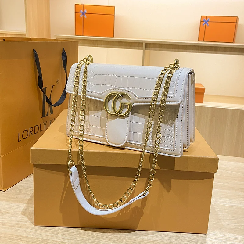 Borsa in stile designer - Borsa hit 2025, borsa a catena alla moda e alla moda, borsa a tracolla classica e versatile, borsa sotto le ascelle