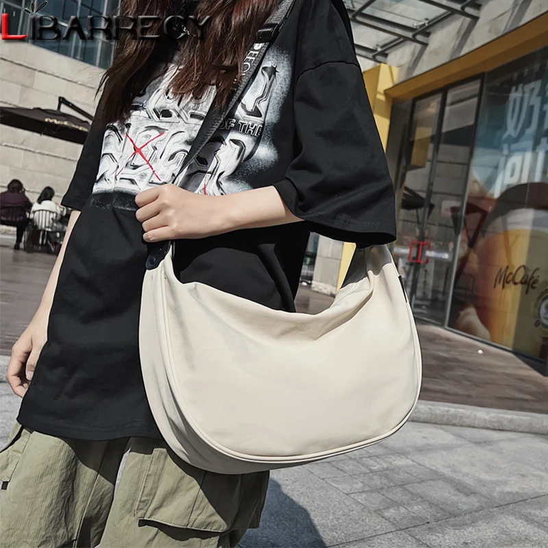 

Fashion Women Shoulder Bag Solid High Quality Nylon Crossbody Handbags High Capacity Solid Colour Messenger Bags Bolsos De Mujer