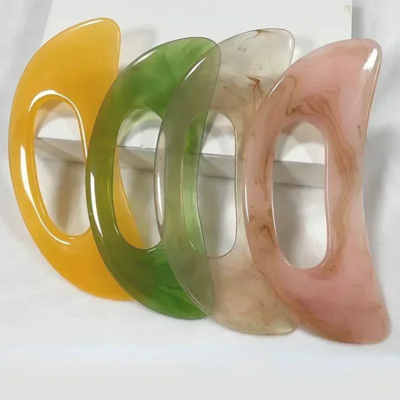 Tablero Guasha, raspador masajeador de cera de abejas de resina, herramienta china Gua Sha para cara, cuello, espalda, cuerpo, terapia de masaje de presión de acupuntura