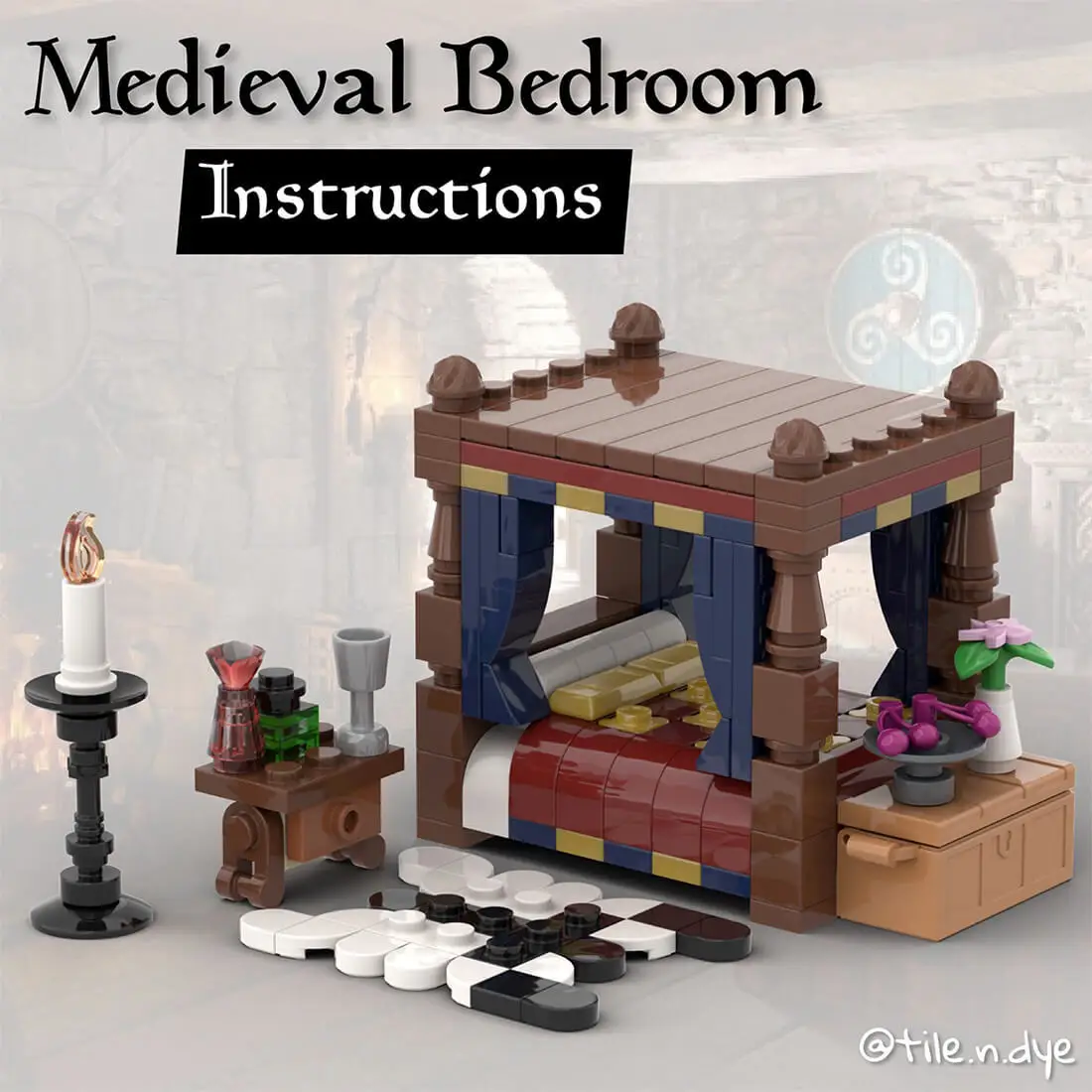 

Пользовательские MOC-119624 Средневековые игрушки для спальни 206, детали, детский подарок на Рождество