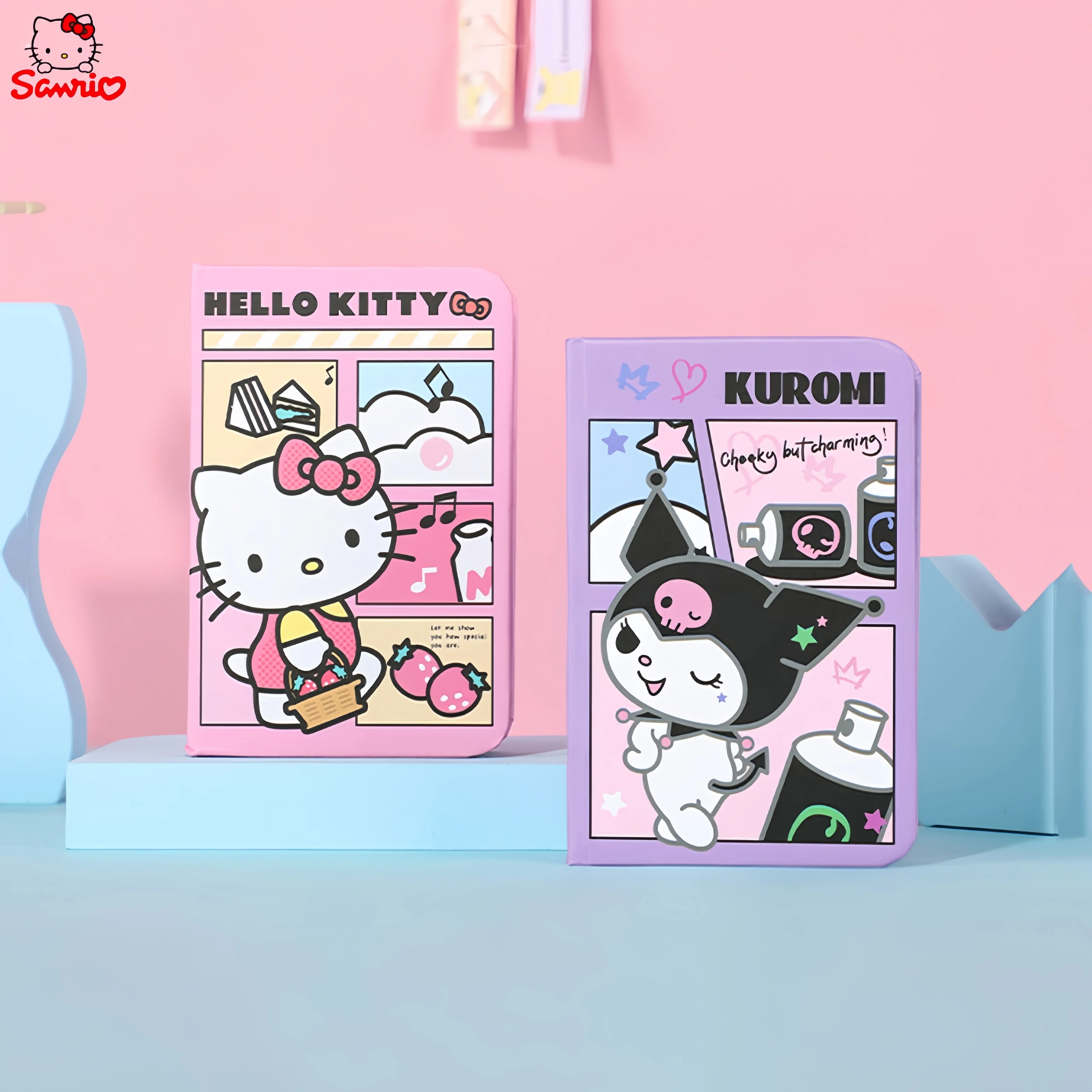 1pc Sanrio Hello kitty Pochacco Cinnamoroll Notebook Cute Kuromi A7 Small Book Hardcover Blank Notepad