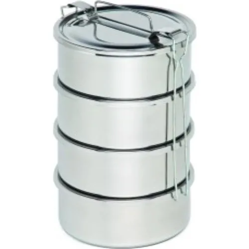 Steel Lunch box Stainless 14x7 cm 4'lü