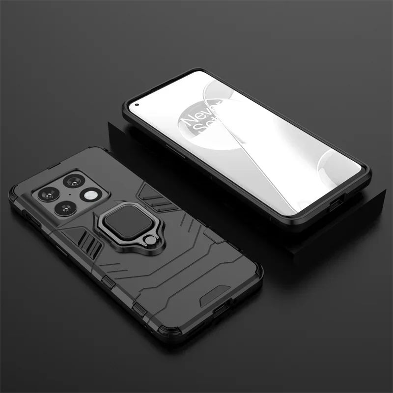 For Oneplus 10 Pro 5G Case Silicone Shockproof Bumper Armor Phone Case For One Plus 10 Pro 10Pro Magnetic Holder Ring Back Cover