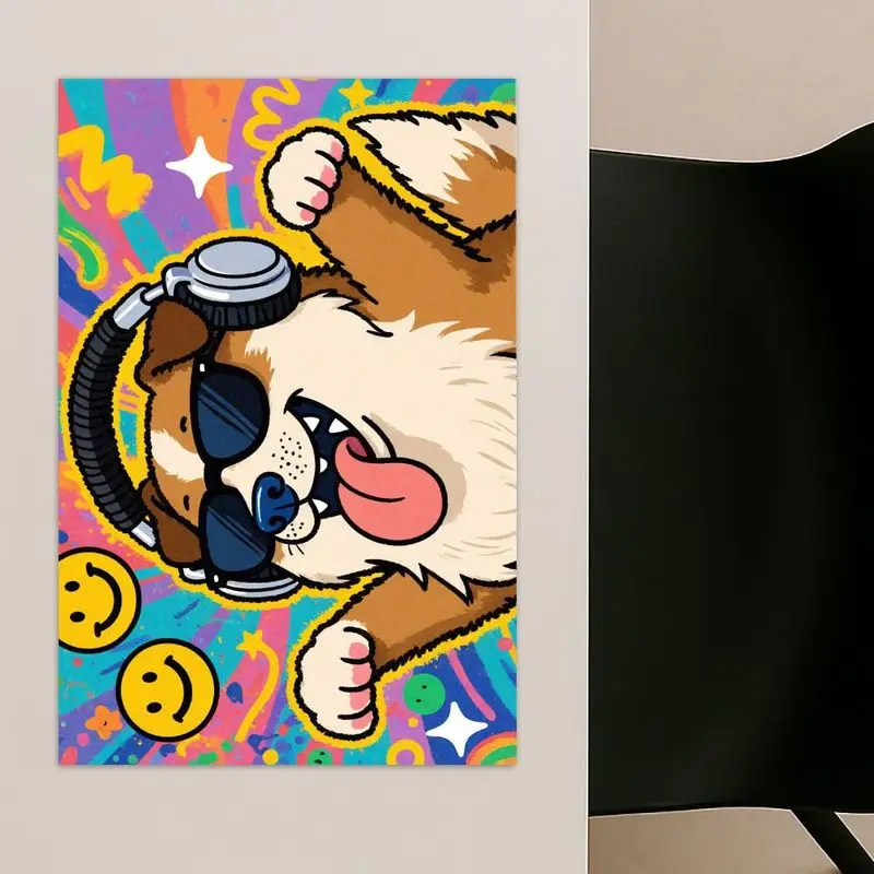 طقم مفرش طاولة مكون من 4 قطع، تصميم قديم ملون، سهل التنظيف، مثالي لديكور المطبخ، فيبي احتفالي، 12 × 18 بوصة. #4