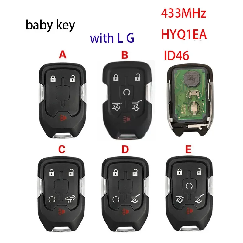 Inteligentny pilot 433Mhz ID46 HYQ1EA do Chevrolet Tahoe Silverado Suburban GMC Terrain Acadia YUKON XL Sierra