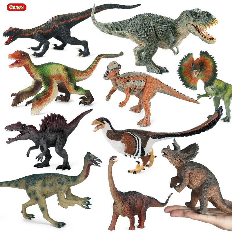 Original Jurassic Dinosaurs Brinquedo Savage T-Rex Velociraptor Carnotaurus Animals Model Action Figures Collection Toys