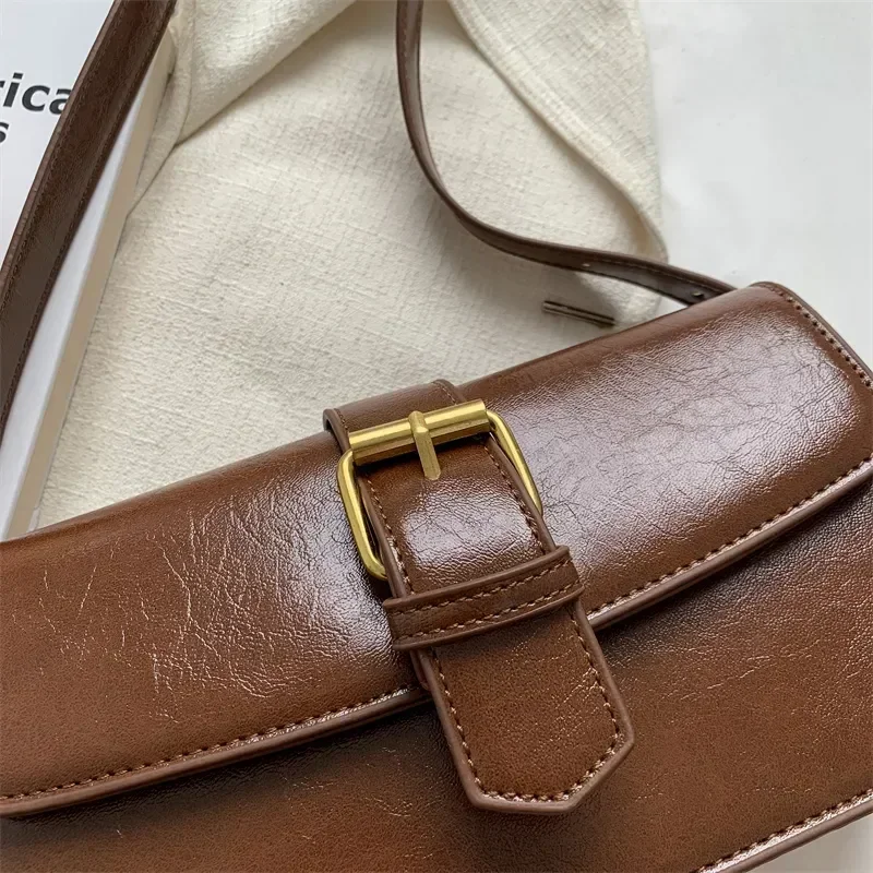 Vintage Fashion Crossbody Bags for Women Triple Compartment Changeable Dual Straps Pure Color Square Shoulder Messenger Bag 2023