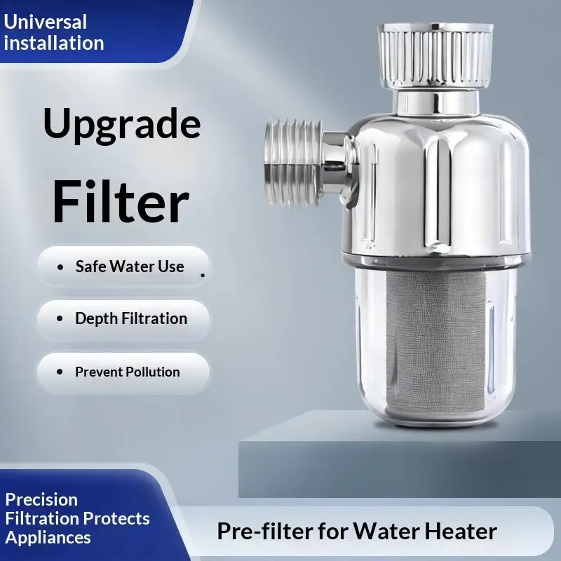 Stainless Steel Reusable Water Filter Spin Down Sediment Filter For Water Heater Thread Washing Machine Dishwasher Shower Faucet