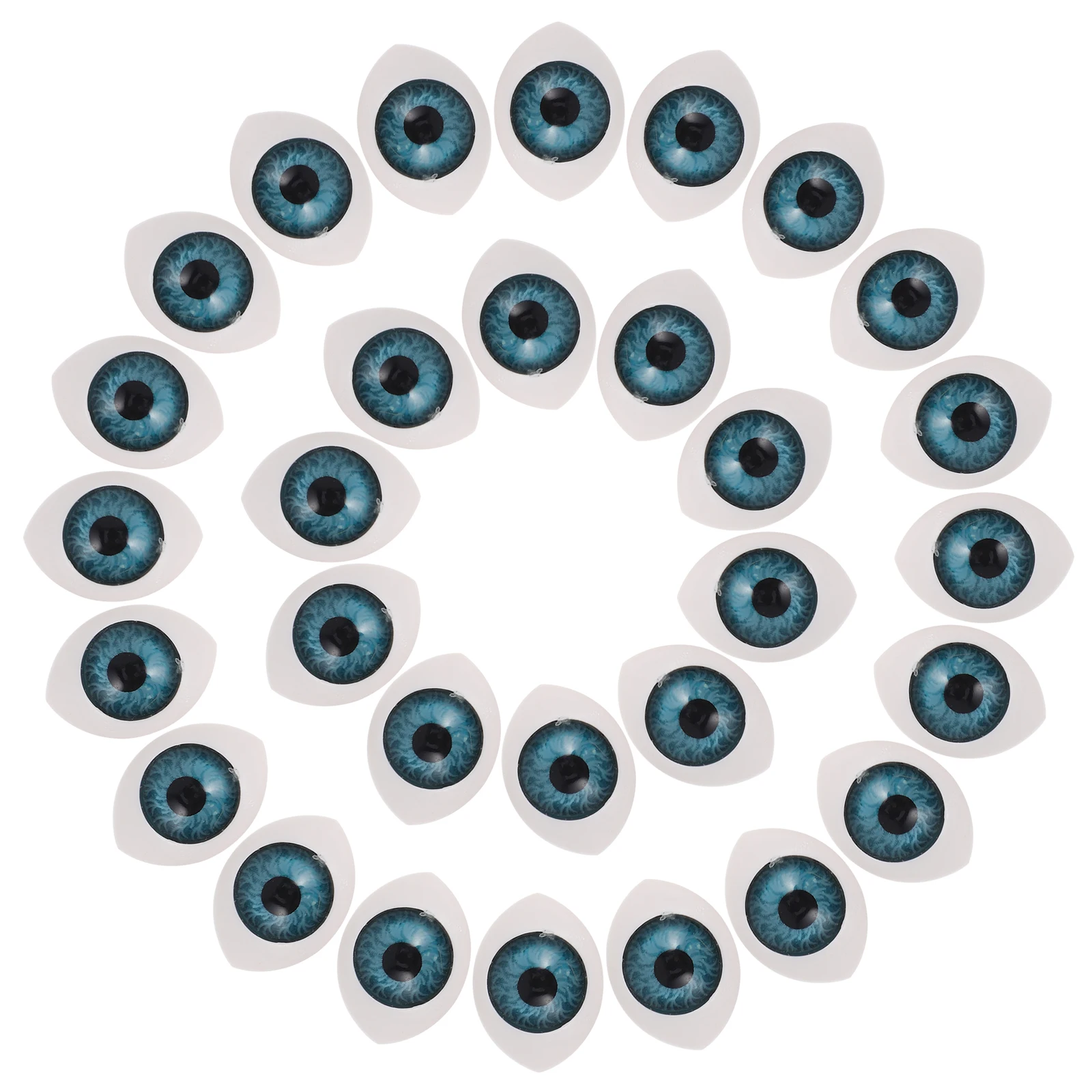 

100 Pcs Halloween Hemisphere Eyeball Stuffed Animal Craft Eyes Resin Sew Fake Balls