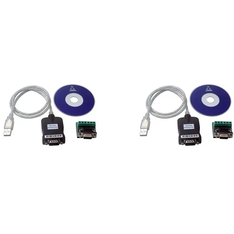 AS95 2X USB 2.0 to RS485 RS422 DB9 Serial Converter Adapter Cable with PL2303 Chip for Industrial Control, 5Mbps